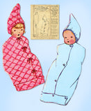 McCall 3545: 1920s Rare Infants Bunting w Hood Vintage Sewing Pattern