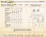 McCall's 3631: 1950s Uncut Toddler Girls Party Dress Sz 6 Vintage Sewing Pattern