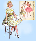 McCall's 3631: 1950s Uncut Toddler Girls Party Dress Sz 6 Vintage Sewing Pattern