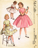 McCall's 3631: 1950s Uncut Toddler Girls Party Dress Sz 6 Vintage Sewing Pattern