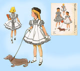 McCall's 3815: 1950s Helen Lee Toddler Girls Dress Size 4 Vintage Sewing Pattern