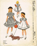 McCall's 3815: 1950s Helen Lee Toddler Girls Dress Size 4 Vintage Sewing Pattern