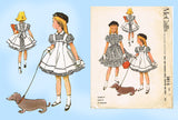 McCall's 3815: 1950s Helen Lee Toddler Girls Dress Size 4 Vintage Sewing Pattern