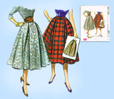 1950s Vintage McCall Sewing Pattern 3853 Easy Misses Full Skirt & Cummerbund Sz 25W