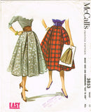 1950s Vintage McCall Sewing Pattern 3853 Easy Misses Full Skirt & Cummerbund Sz 25W