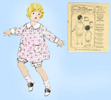 1920s Vintage McCall Sewing Pattern 3892 Cute Toddler Girls Bloomer Dress Size 2