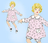 1920s Vintage McCall Sewing Pattern 3892 Cute Toddler Girls Bloomer Dress Size 2