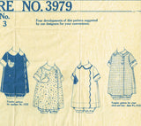 1920s Vintage McCall Sewing Pattern 3979 Toddler Girls Bloomer Dress Size 6