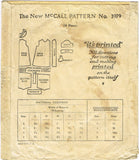 1920s Vintage McCall Sewing Pattern 3979 Toddler Girls Bloomer Dress Size 6