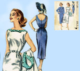 McCall's 4109: 1950s Uncut Misses Wiggle Dress Sz 34 Bust Vintage Sewing Pattern