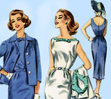 McCall's 4109: 1950s Uncut Misses Wiggle Dress Sz 34 Bust Vintage Sewing Pattern