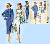McCall's 4109: 1950s Uncut Misses Wiggle Dress Sz 34 Bust Vintage Sewing Pattern