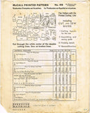 1930s Rare Vintage McCall Sewing Pattern 418 Rare 20in Movie Star Doll Clothes