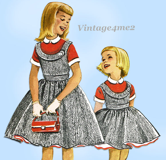 McCall's 4204: 1950s Cute Helen Lee Girls Dress Vintage Sewing Pattern