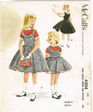 McCall's 4204: 1950s Cute Helen Lee Girls Dress Vintage Sewing Pattern