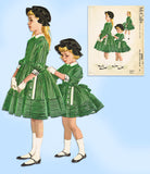 McCall's 4205: 1950s Helen Lee Girls Dress & Hat Size 6 Vintage Sewing Pattern