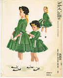 McCall's 4205: 1950s Helen Lee Girls Dress & Hat Size 6 Vintage Sewing Pattern