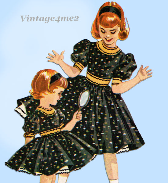 McCall's 4206: 1950s Cute Designer Helen Lee Girls Dress Vintage Sewing  Pattern
