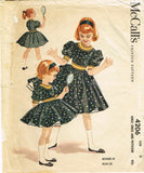 McCall's 4206: 1950s Cute Designer Helen Lee Girls Dress Vintage Sewing Pattern