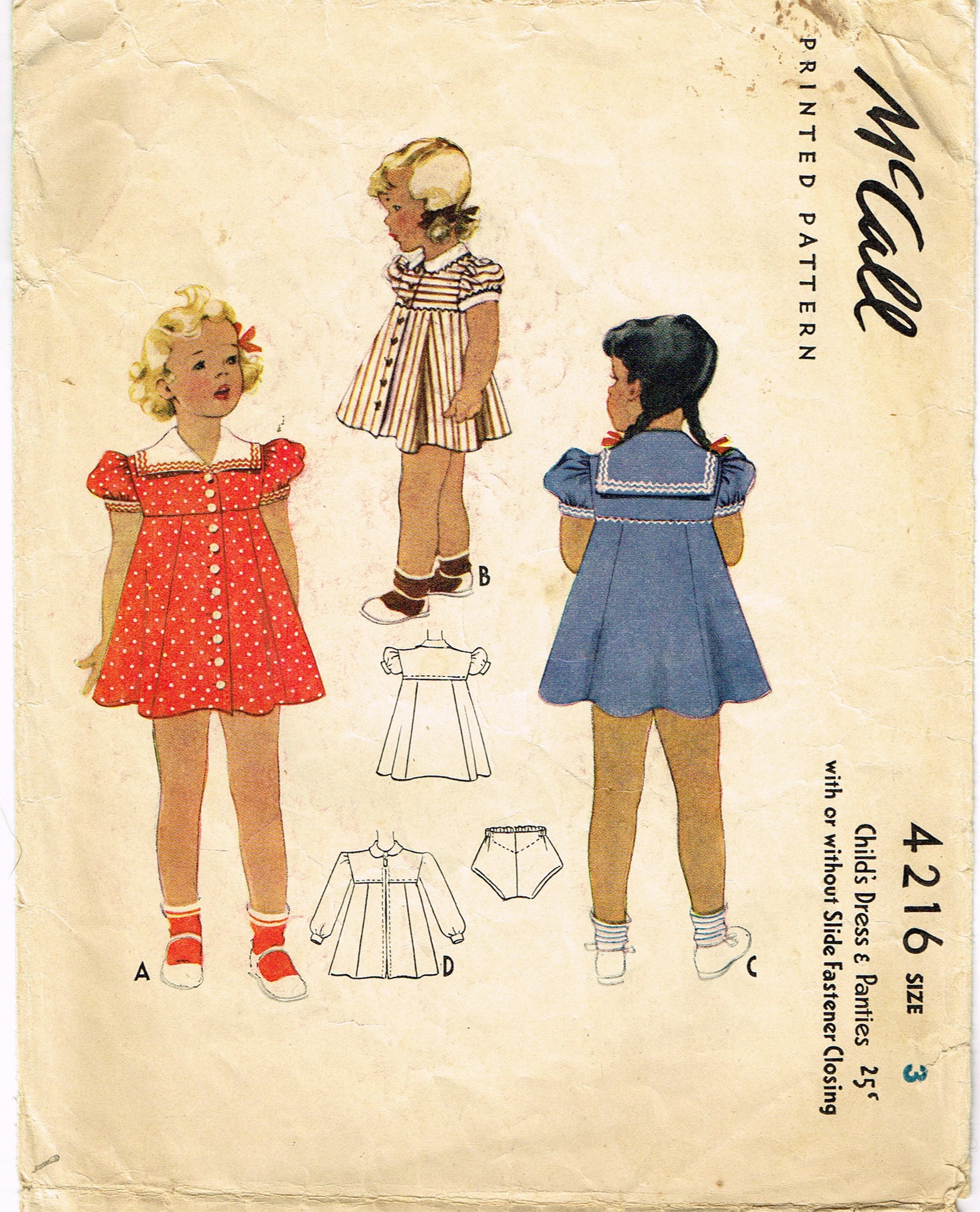 1973 Vintage Sewing Pattern DRESS B36 92cm 2130 Mccall's 3538