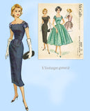 McCall 4357: 1950s Stunning Misses Cocktail Dress Sz 32 B Vintage Sewing Pattern