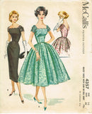 McCall 4357: 1950s Stunning Misses Cocktail Dress Sz 32 B Vintage Sewing Pattern