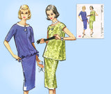 1950s Vintage McCall's Sewing Pattern 4377 Stylish Maternity 2 PC Dress Sz 34 B