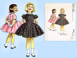 McCall 4383: 1950s Cute Toddler Girls Party Dress Size 4 Vintage Sewing Pattern