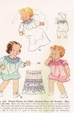 McCall 442: 1930s Baby Girls Smocked Dress Sz 1 Original Vintage Sewing Pattern - Vintage4me2