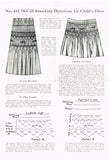 McCall 442: 1930s Baby Girls Smocked Dress Sz 1 Original Vintage Sewing Pattern - Vintage4me2