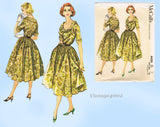 McCall 4430: 1950s Stunning Uncut Misses Sun Dress Sz 32B Vintage Sewing Pattern