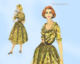 McCall 4430: 1950s Stunning Uncut Misses Sun Dress Sz 32B Vintage Sewing Pattern