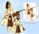 McCall's 4466: 1950s Helen Lee Toddler Girls Dress Size 4 Vintage Sewing Pattern