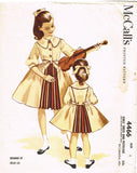 McCall's 4466: 1950s Helen Lee Toddler Girls Dress Size 4 Vintage Sewing Pattern
