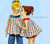 1950s Vintage McCalls Sewing Pattern 4501 Little Girls Baby Doll Pajamas Size 8
