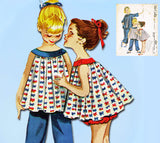 1950s Vintage McCalls Sewing Pattern 4501 Little Girls Baby Doll Pajamas Size 8