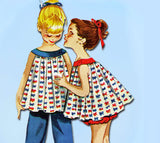 1950s Vintage McCalls Sewing Pattern 4501 Little Girls Baby Doll Pajamas Size 8