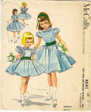 McCall's 4541: 1950s Uncut Helen Lee Girls Dress Size 4 Vintage Sewing Pattern