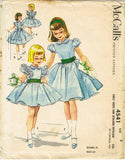 McCall's 4541: 1950s Sweet Helen Lee Girls Dress Size 8 Vintage Sewing Pattern