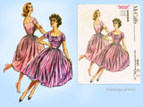 McCall's 4551: 1950s Instant Misses Party Dress Size 36 B Vintage Sewing Pattern