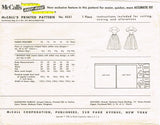 McCall's 4551: 1950s Instant Misses Party Dress Size 36 B Vintage Sewing Pattern