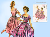 McCall's 4551: 1950s Instant Misses Party Dress Size 36 B Vintage Sewing Pattern