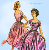 McCall's 4551: 1950s Instant Misses Party Dress Size 36 B Vintage Sewing Pattern