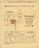 1920s Vintage McCall Sewing Pattern 4683 Rare Designer Girls Party Dress Size 10