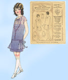 1920s Vintage McCall Sewing Pattern 4683 Rare Designer Girls Party Dress Size 10