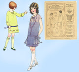 1920s Vintage McCall Sewing Pattern 4683 Rare Designer Girls Party Dress Size 10