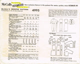 McCall's 4995: 1950s Misses Dress & Jacket Sz 36 B Vintage Sewing Pattern