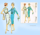McCall's 4995: 1950s Misses Dress & Jacket Sz 36 B Vintage Sewing Pattern