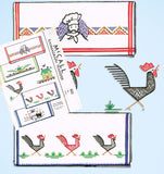 1930s VTG McCall Embroidery Transfer 502 Uncut Cross Stitch Tea Towel Motifs