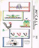 1930s VTG McCall Embroidery Transfer 502 Uncut Cross Stitch Tea Towel Motifs